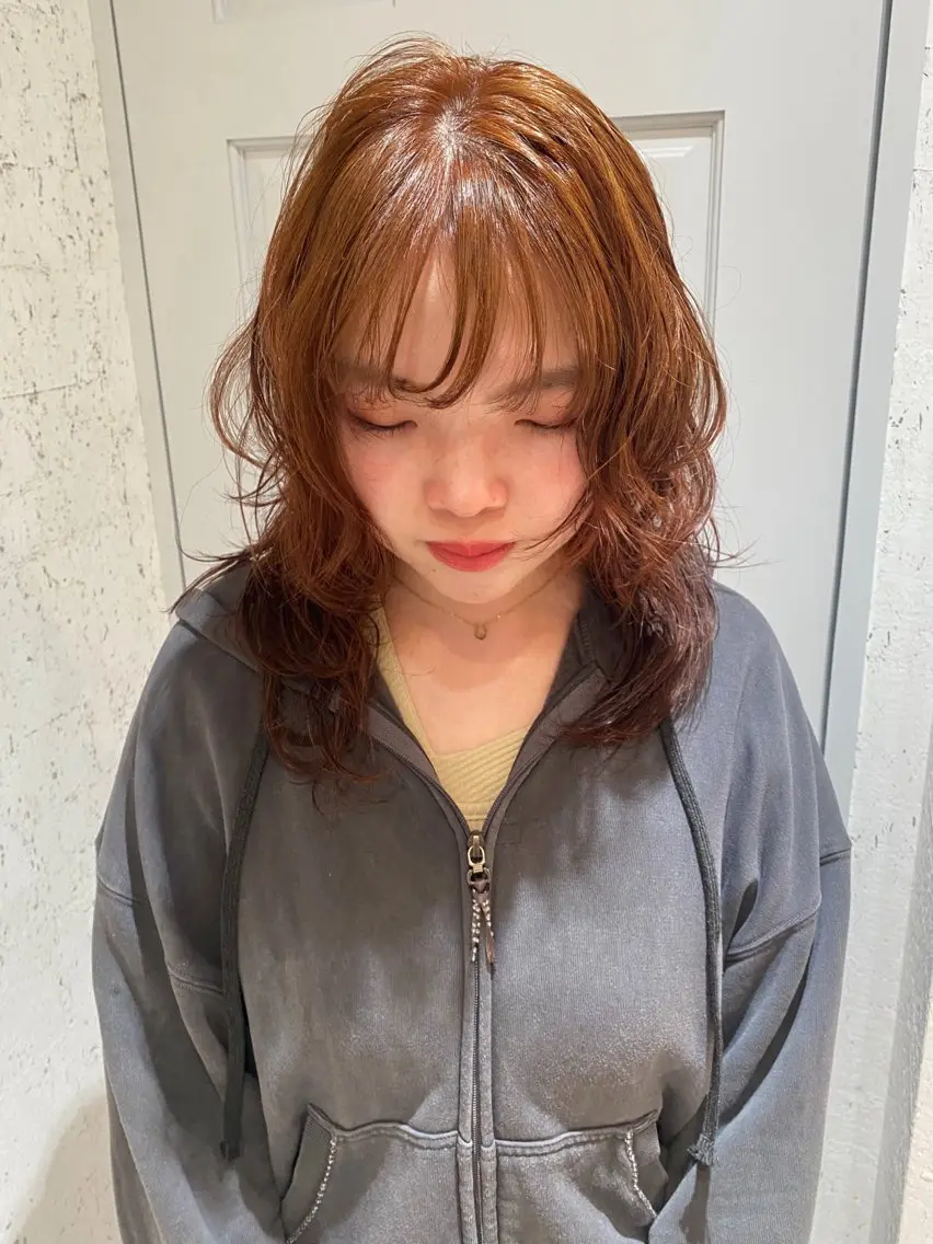 ミディアム カラー パーマ カット ヘアカラー パーマ トリートメント mai / linoah˚✧のヘアスタイル