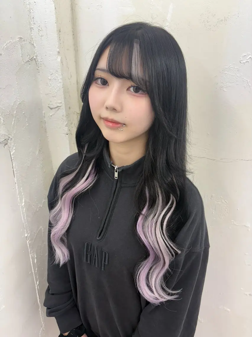 ロング アッシュ エクステ エクステ 🫧miyu/艶カラ ーエクステ🫧のヘアスタイル
