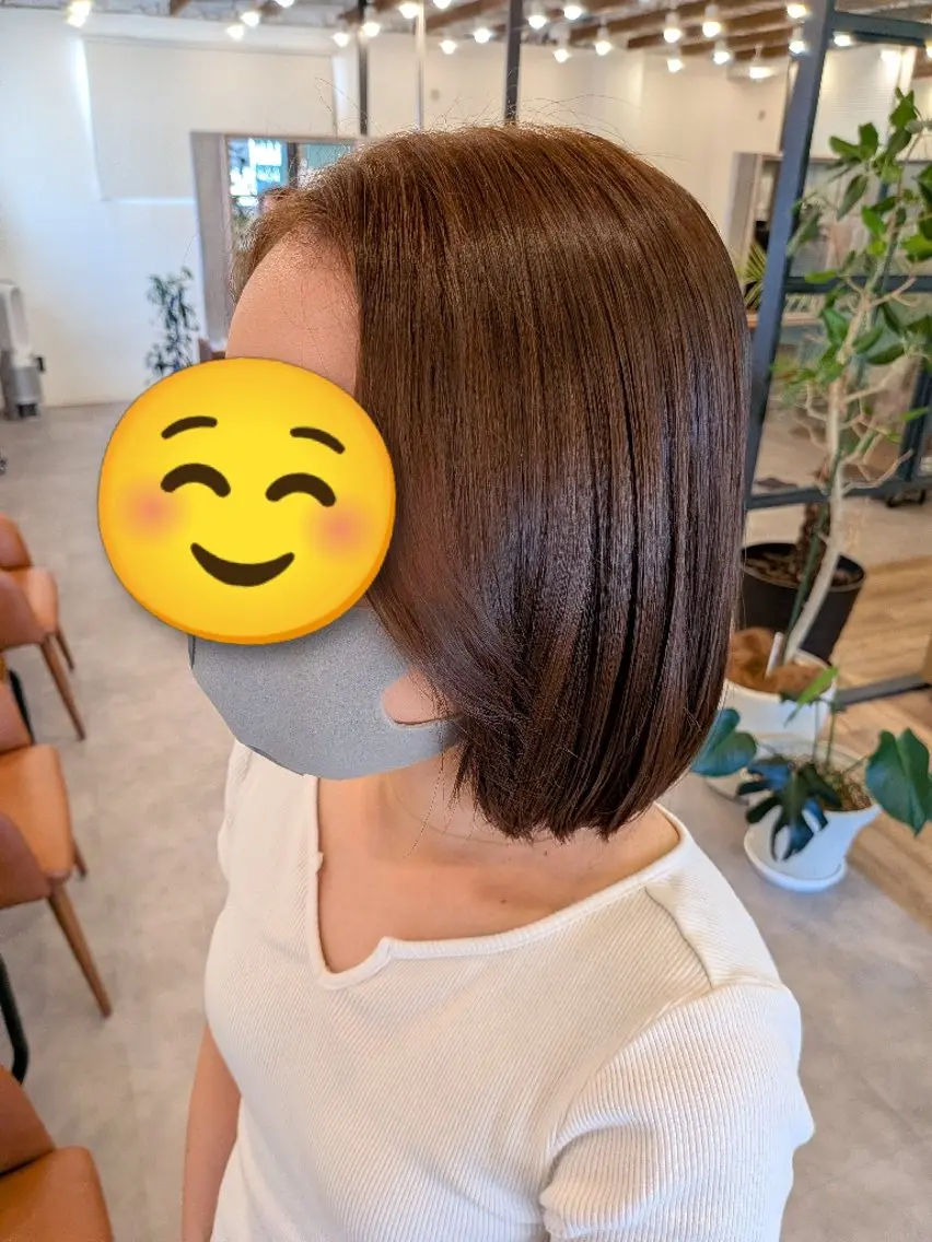 セミロング 顔まわりレイヤー 顔周りカット レイヤーカット hair&make Lokahi リホのヘアスタイル
