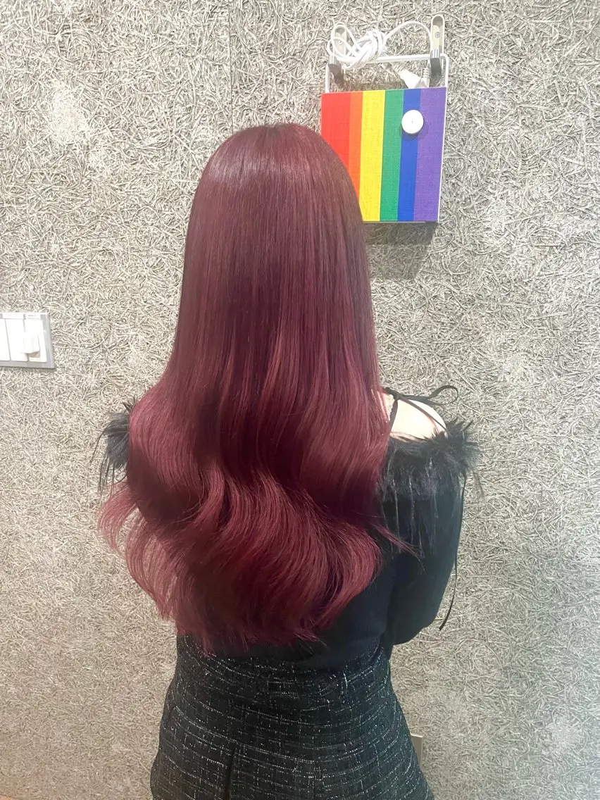 ロング カラー ブリーチ カット ヘアカラー トリートメント ⭐️ airi⭐️のヘアスタイル