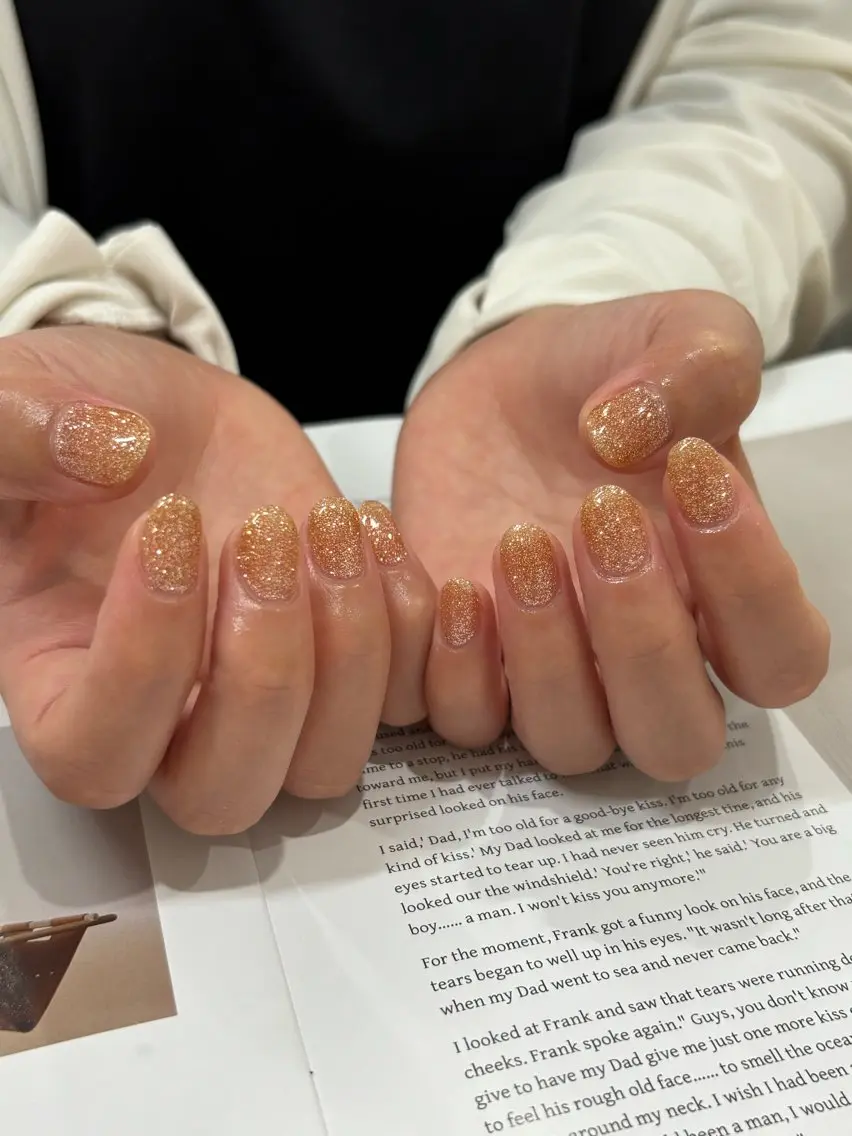 ネイル フラッシュネイル オレンジ ハンドネイル HARUNOKA kotoneのネイルデザイン