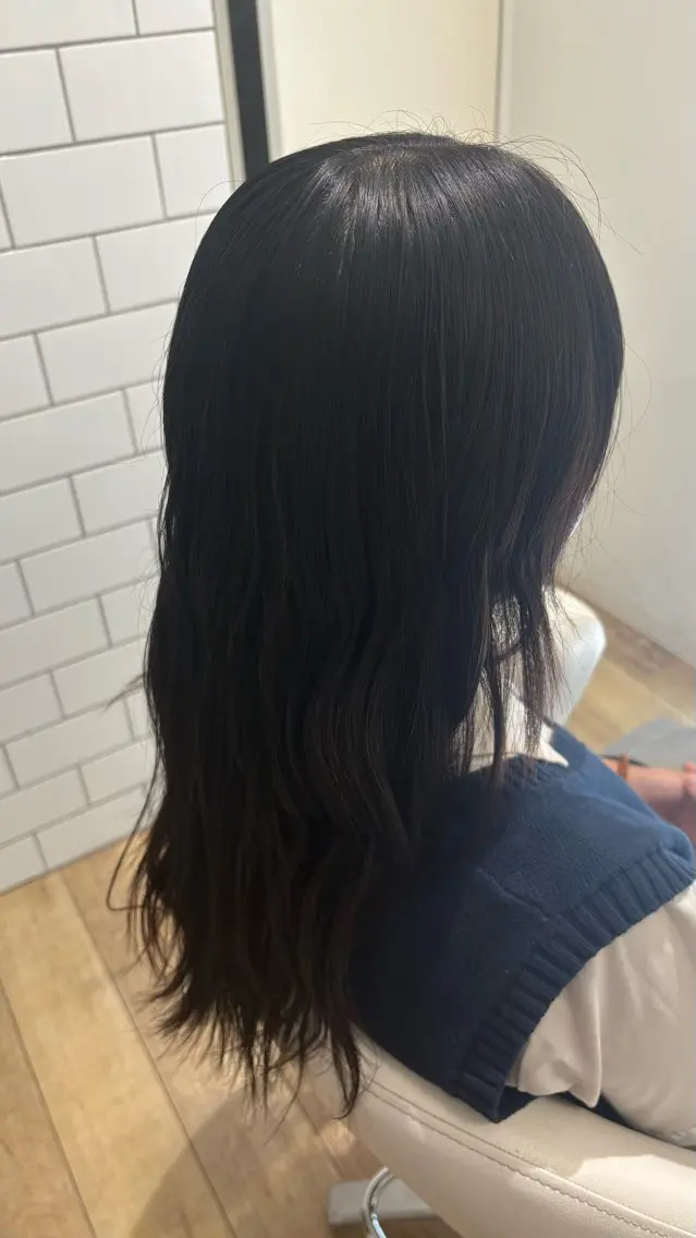 ロング カラー カット 似合わせ 顔周りYUUGAのヘアスタイル