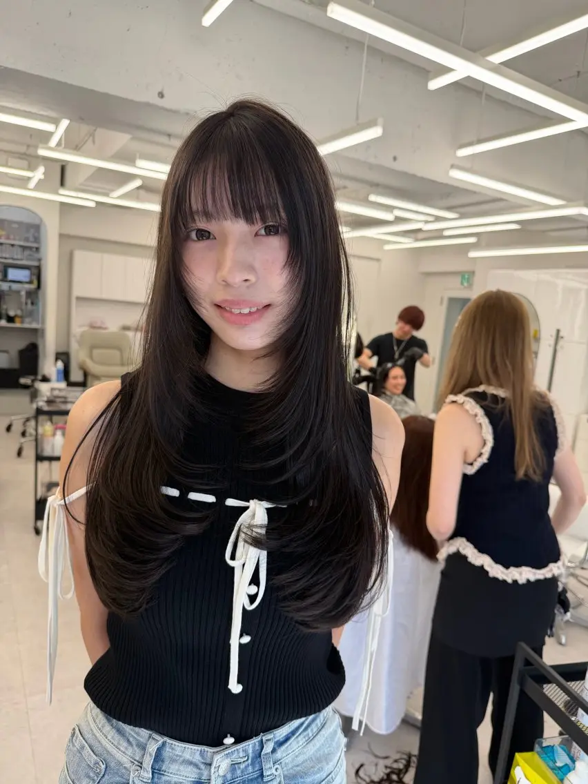 ロング カラー カット ヘアカラー トリートメント 顔まわりの神様✨ 透明感カラー藤嶋秀幸のヘアスタイル