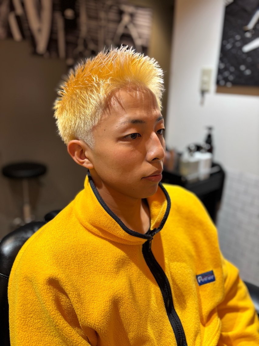 ショート カラー メンズ 田中大 パーマ/メンズカットのヘアスタイル