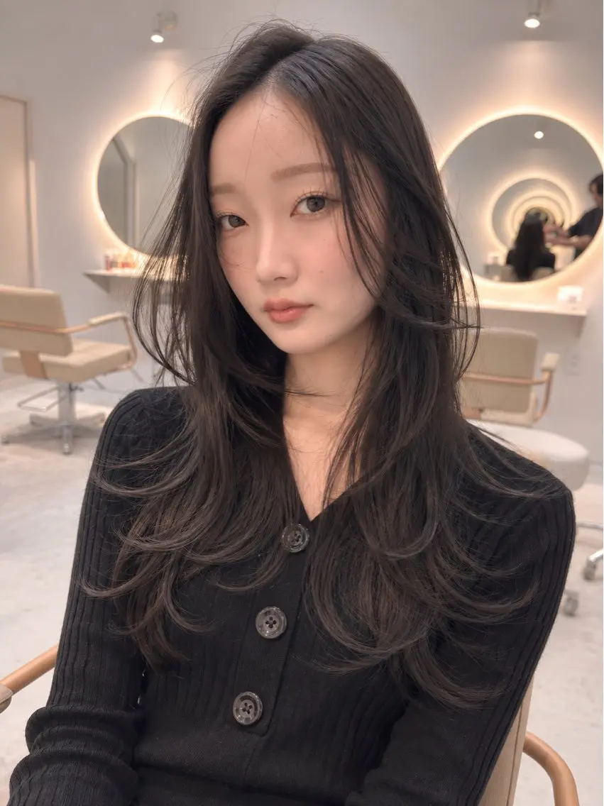 ロング カット 縮毛矯正 トリートメント 恒松 大毅のヘアスタイル