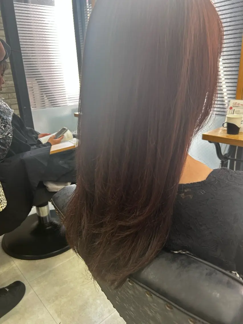 セミロング カラー ヘアアレンジ 小野寺 舞のヘアスタイル