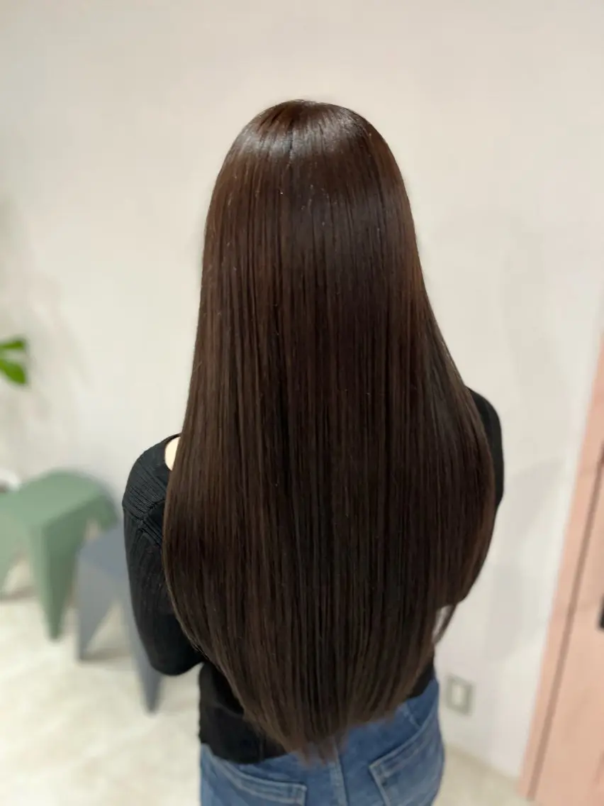 ロング カラー ブラウンカラー バイオレットカラー バイオレットブラウン カット ヘアカラー トリートメント 🫧ぷる艶カラー🫧 Yuubi🦩のヘアスタイル