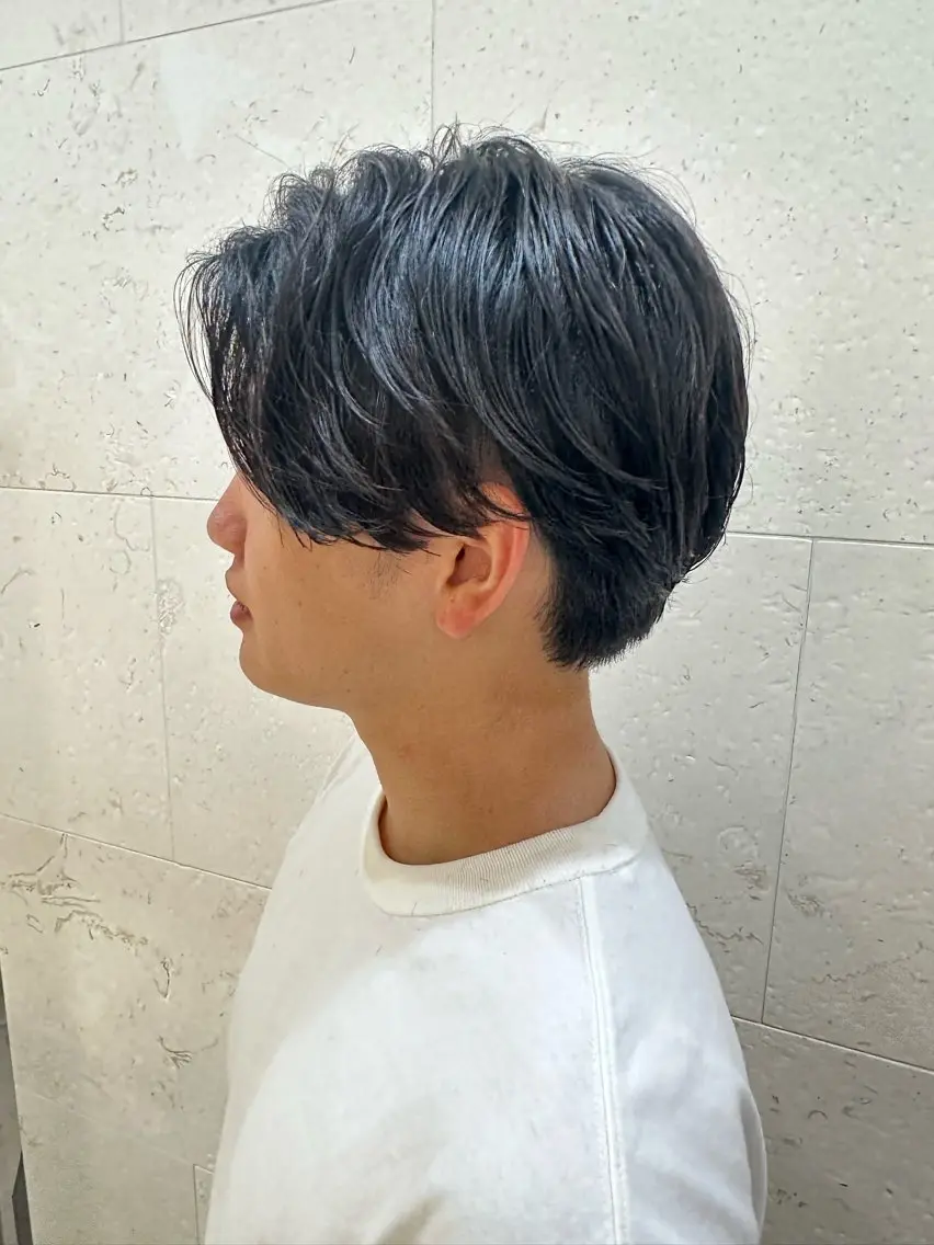 ミディアム ミディアムパーマ 韓国風ヘア 安田 柚月のヘアスタイル