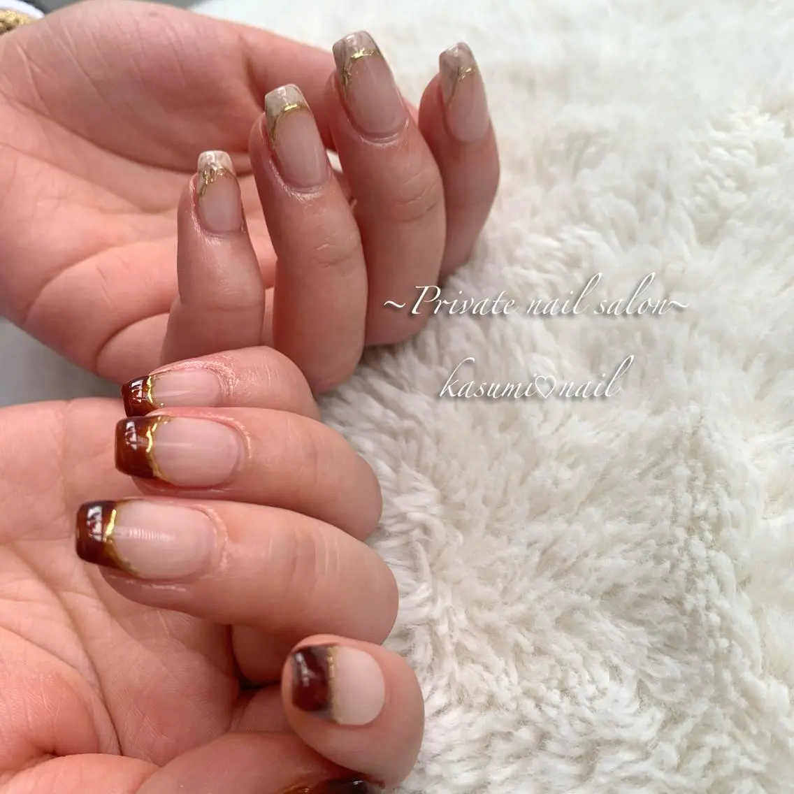 ネイル アートネイル ラメ(グリッター) マグネットネイル ミラーネイル 持ち込み KASUMI♡ Nailのネイルデザイン