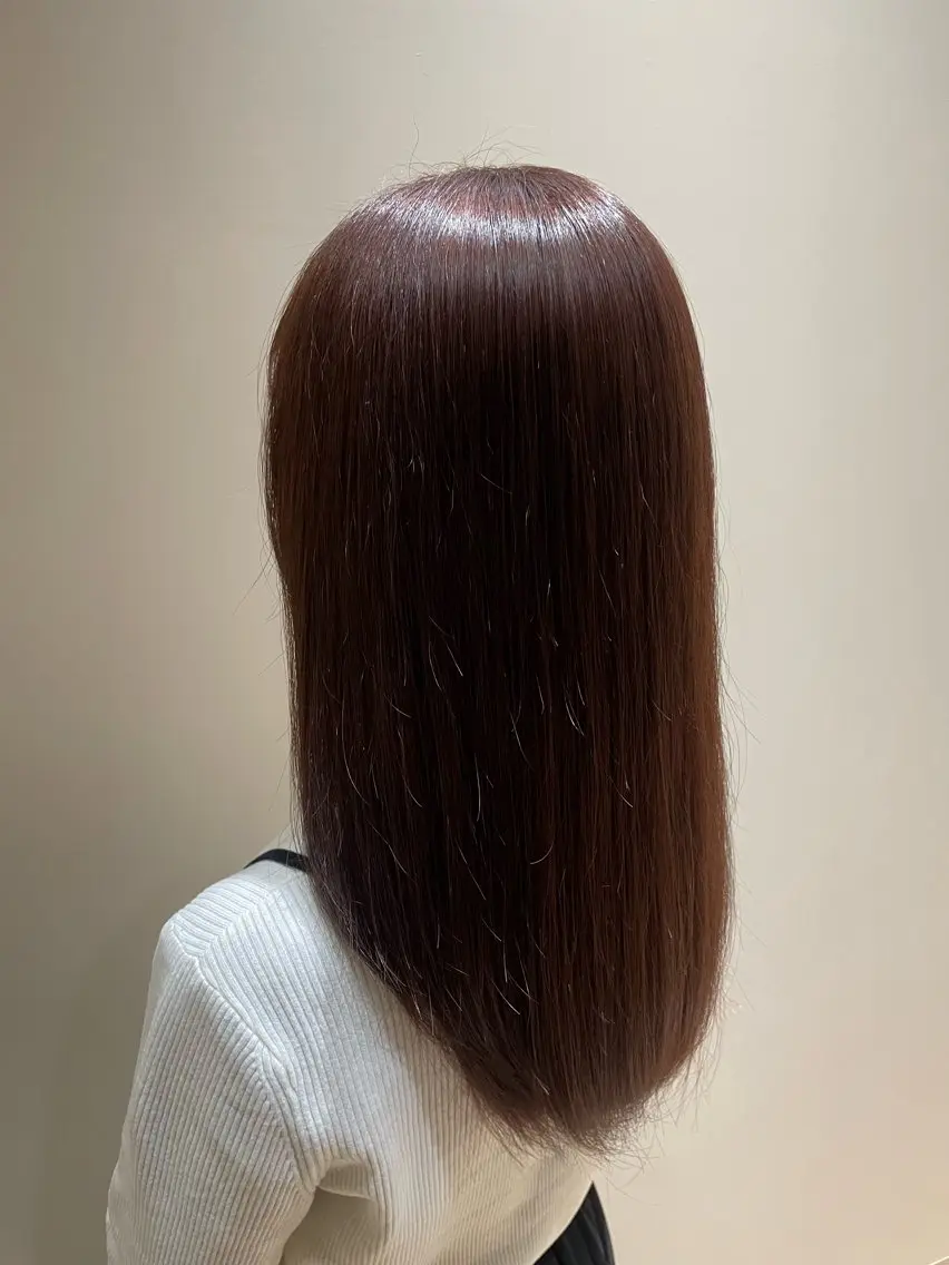 カラー ブラウンカラー ピンクカラー 黒島優香🦋 /縮毛矯正/髪質改善のヘアスタイル