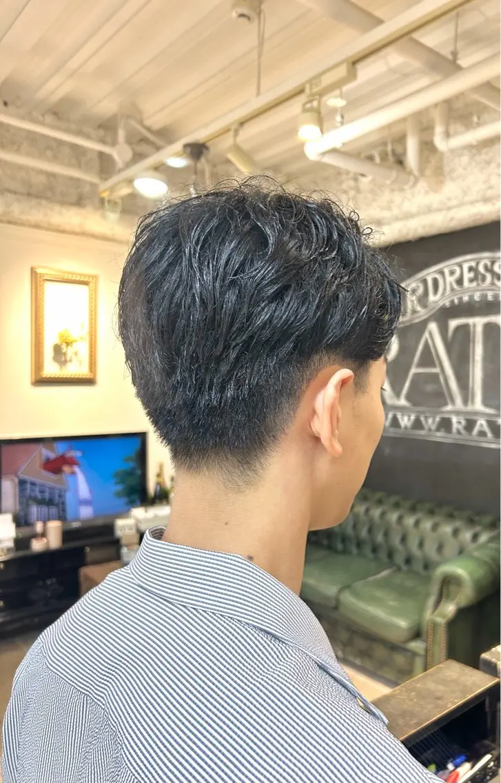 メンズ カット 加茂野 緑のヘアスタイル