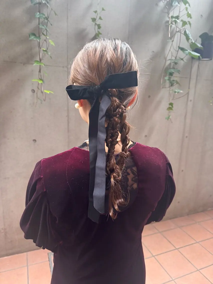 セミロング ヘアアレンジ ヘアセット 🎗️【ヘアセット 美眉】吉川玲🎗️のヘアスタイル