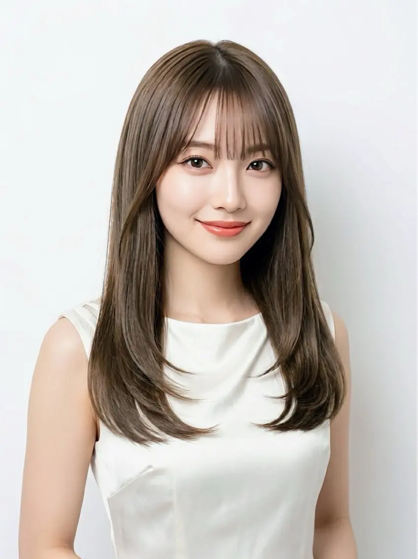 セミロング カット ヘアカラー 縮毛矯正 リュウヤ🌙透明感 /艶髪🌙のヘアスタイル