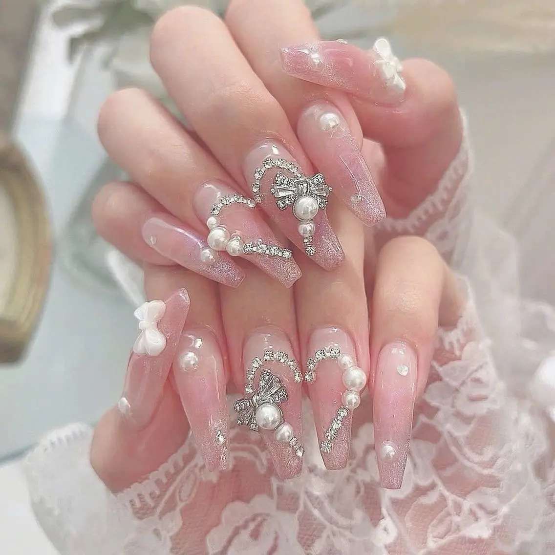 【チップスカルプ】【持ち込みデザイン】4本アート・パーツ付け放題¥9980の写真