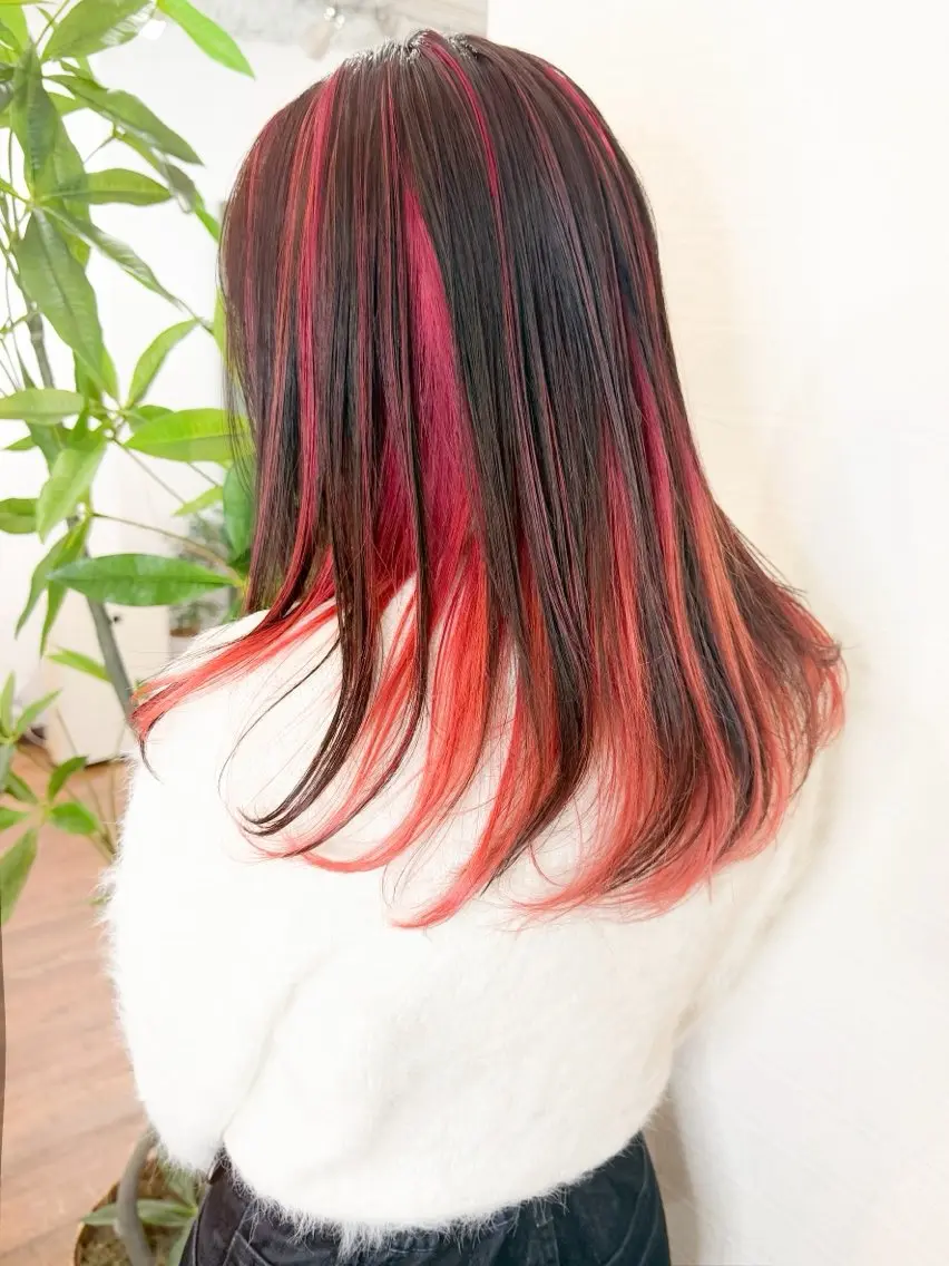 ロング ハイライト レイヤーカット Re:ta Hair 飯田淳平のヘアスタイル