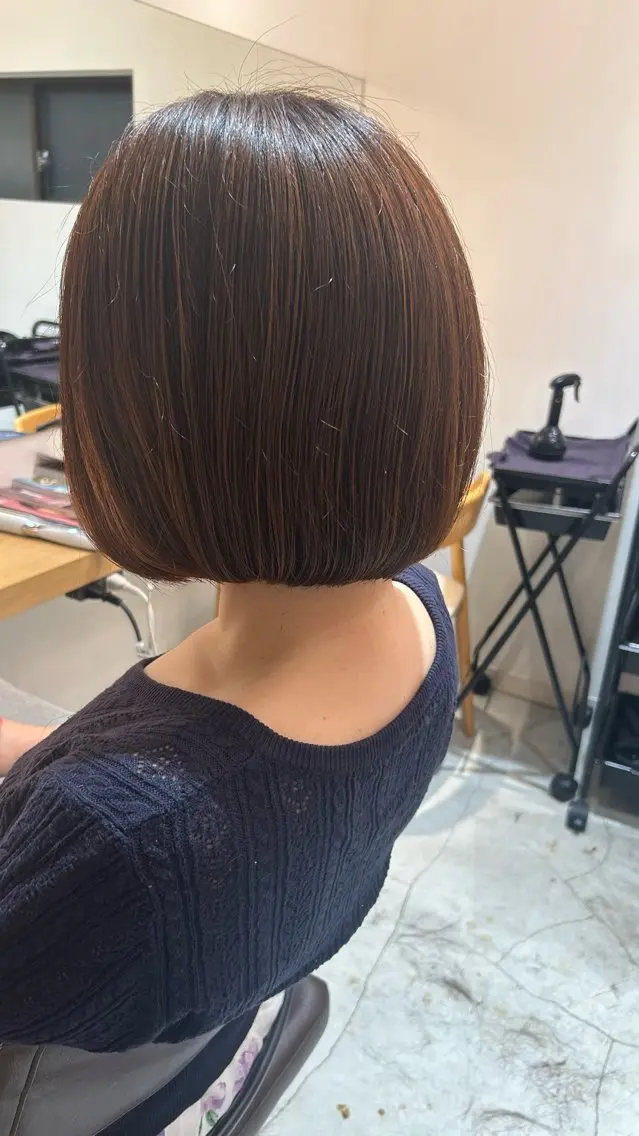 口コミ投稿していただける方限定🎀ヘッドマッサージ付き🪄ボブカット+トリートメント🧴の写真