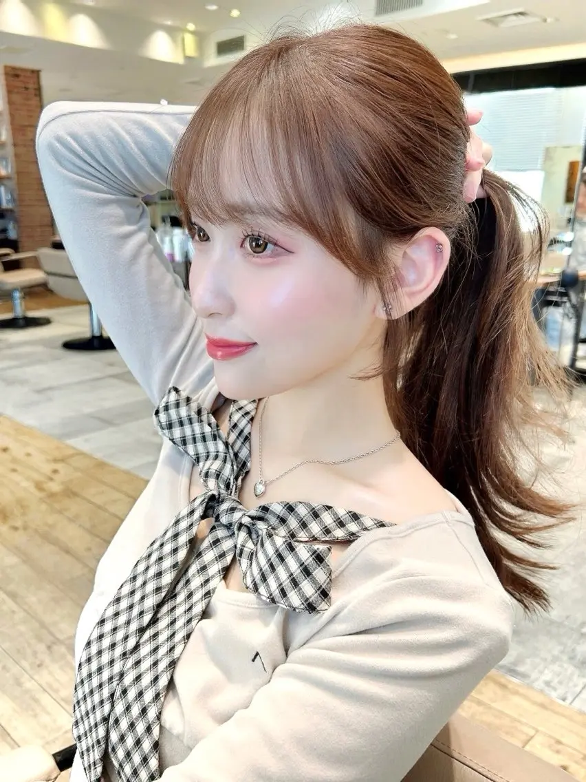 ロング カラー パーマ カット ヘアカラー トリートメント 銀座✨レイヤーカット 顔まわり/坂本亜裟海のヘアスタイル
