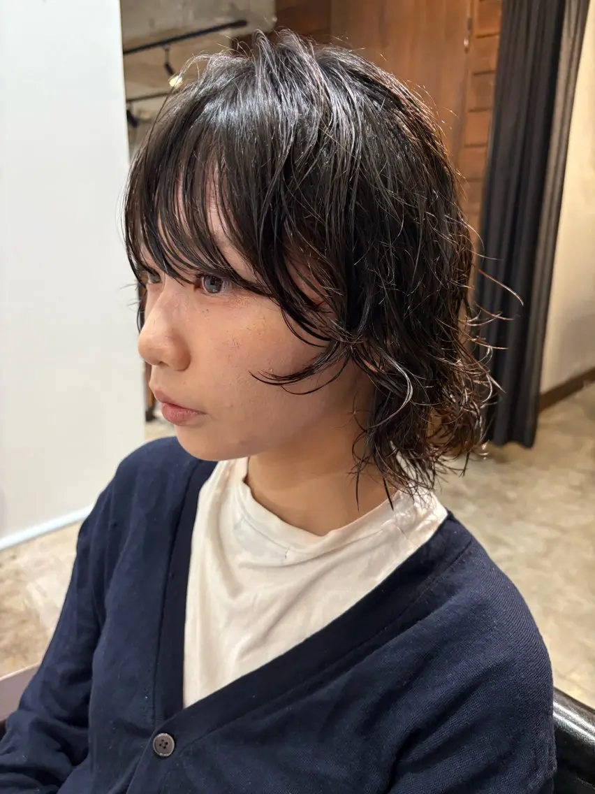 セミロング パーマ セミロングパーマ ボブ ウルフカット スパイラルパーマ カット パーマ 【お洒落パーマ】 Elme　肥塚康汰郎のヘアスタイル