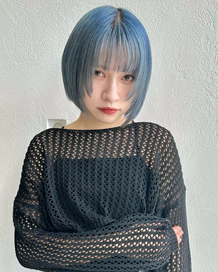 ミディアム カラー ブリーチ ブルーカラー ケアブリーチ ダブルカラー ハイトーンカラー カット ヘアカラー トリートメント インナーカラー/レイ ヤーカット♡/マキシのヘアスタイル