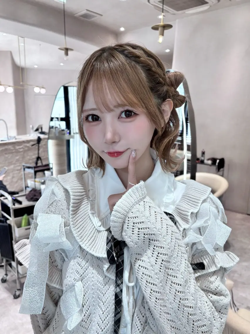 前髪カット+ヘアセットの写真