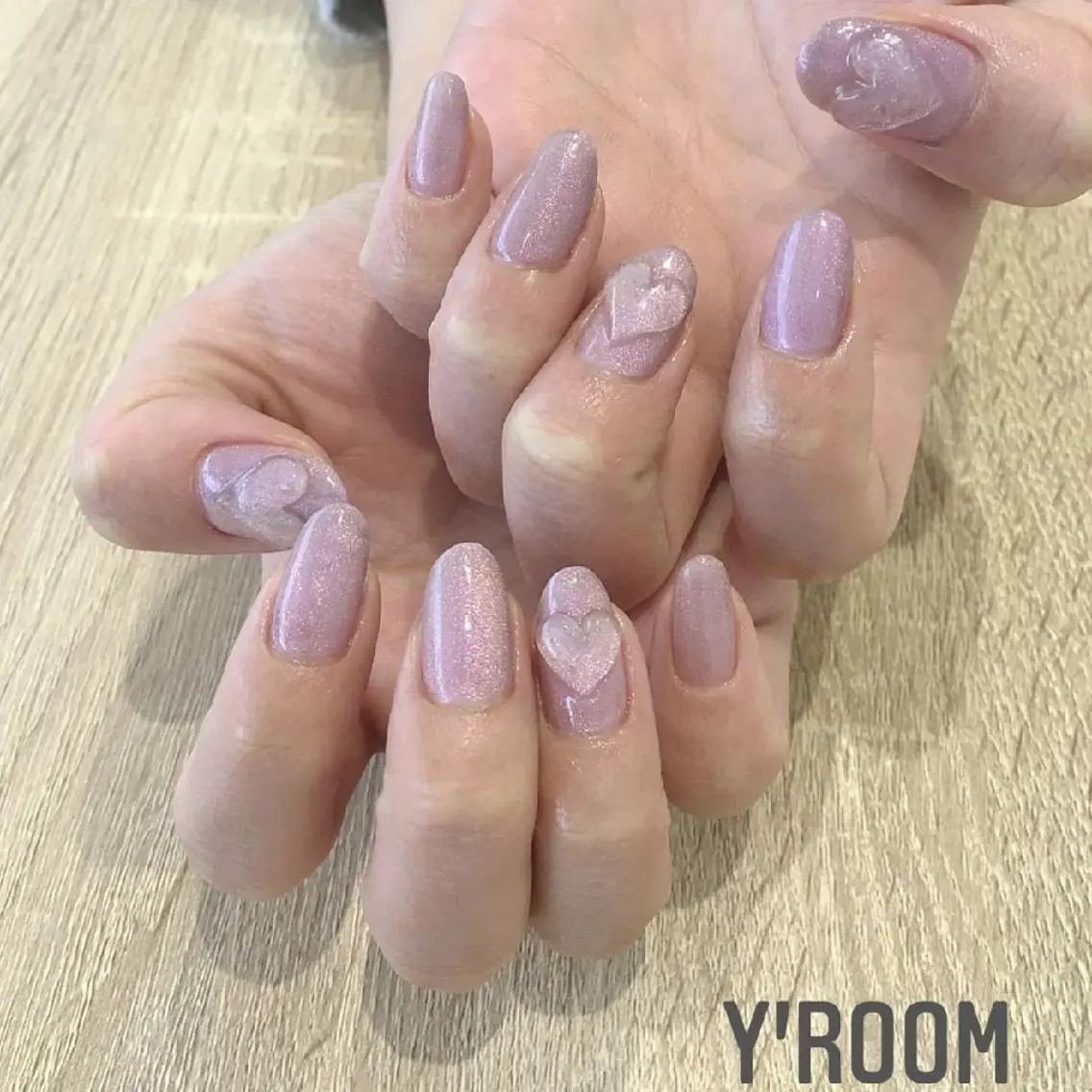 ネイル フラッシュネイル ジェルネイル ハート マグネットネイル ニュアンスネイル ハンドネイル YUKA (ネイリスト)のネイルデザイン