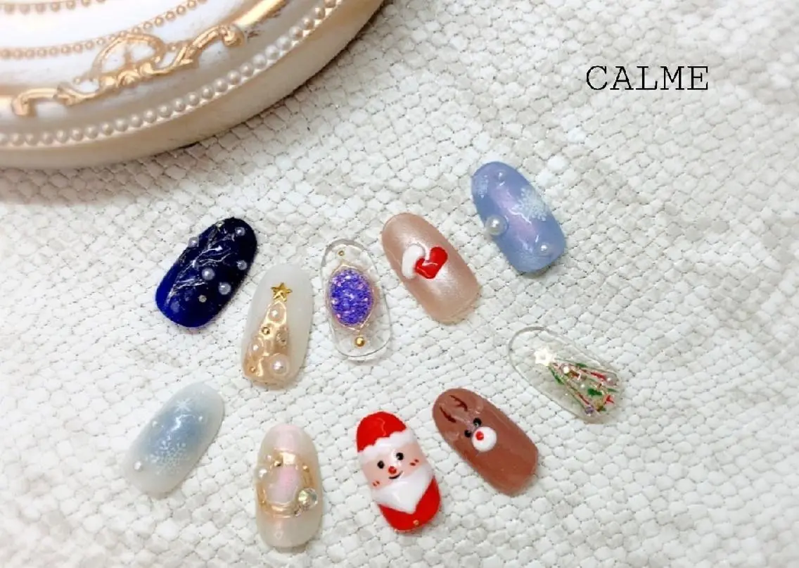 ネイル 冬ネイル クリスマス CALME ♡のネイルデザイン