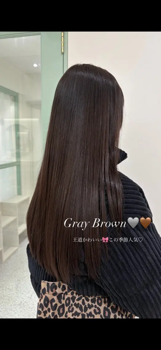 セミロング カット ヘアカラー 韓国ヘア🇰🇷 𝑳𝒊𝒏𝒂🤍のヘアスタイル