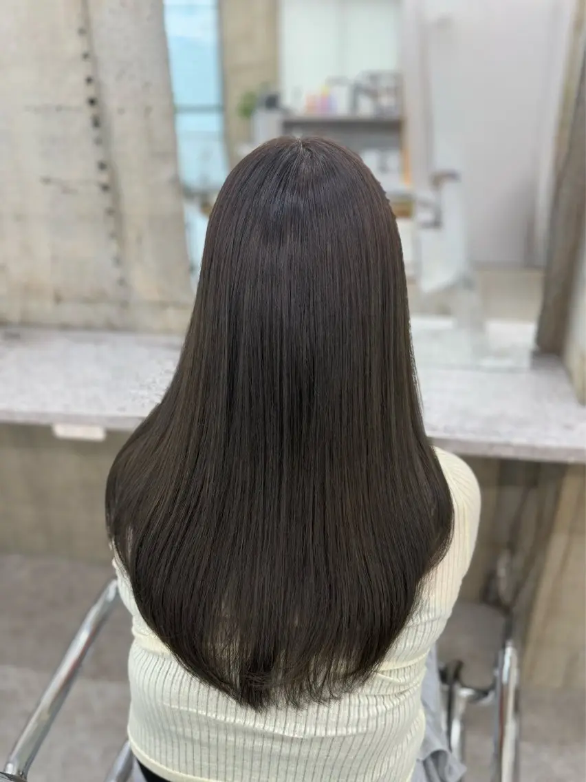 ミディアム ヘアカラー anju.カット 透明感カラー/パーマのヘアスタイル