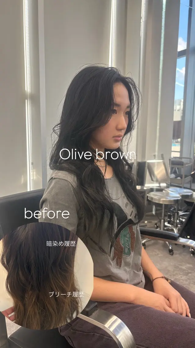 セミロング ヘアカラー トリートメント 金森 禅のヘアスタイル