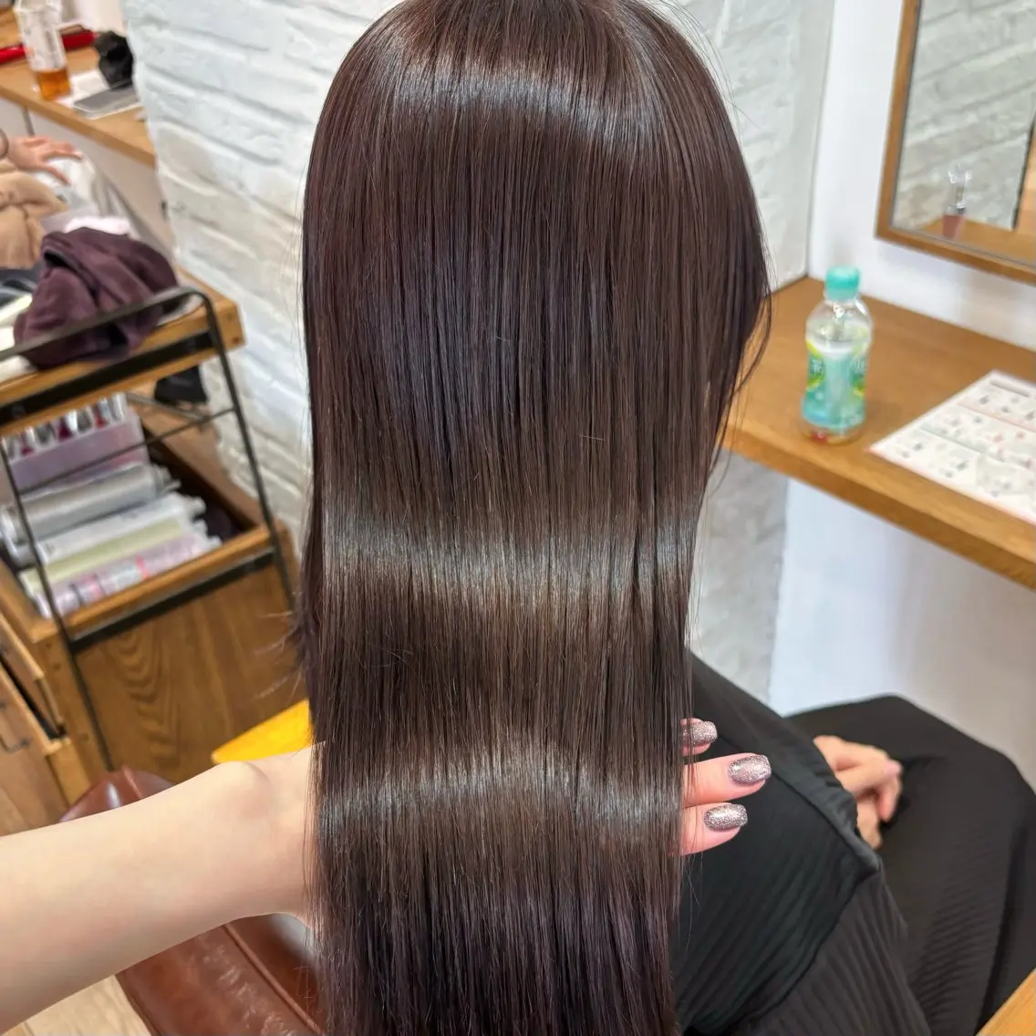 🤎ケアカラー + プレミアム縮毛矯正 + 前処理トリートメント + クイックトリートメントの写真