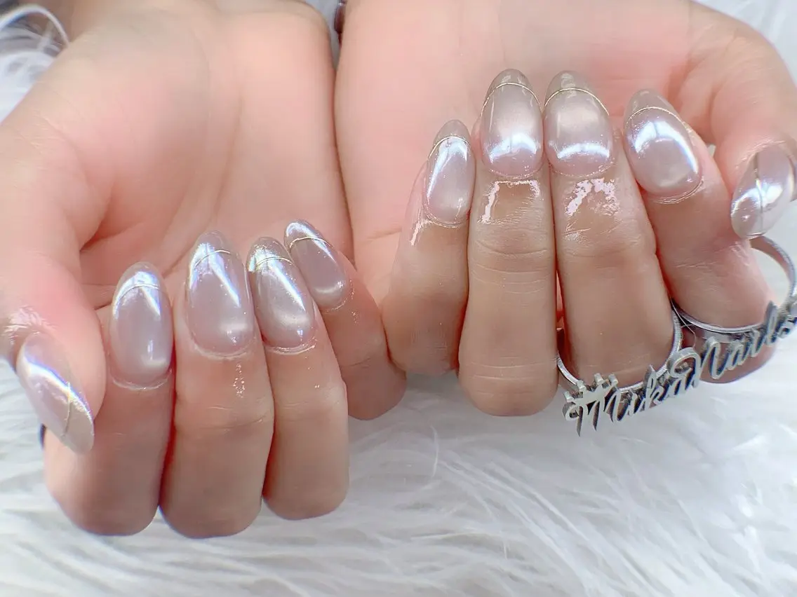 ミディアム 韓国風ヘア ハンドネイル ハンドケア HEAVEN Nail 池袋のネイルデザイン