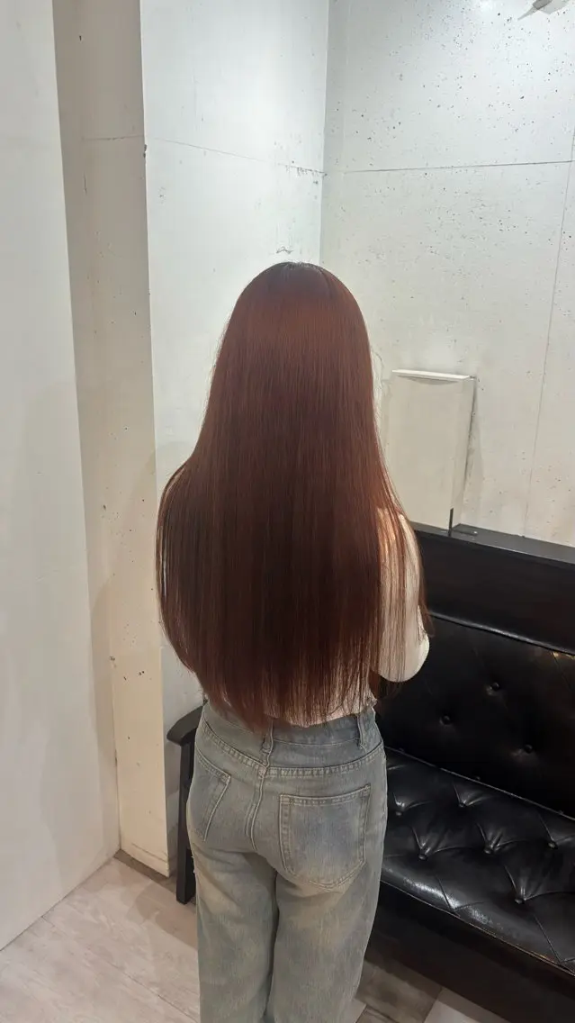ロング カラー ヘアカラー トリートメント 小池 かなこのヘアスタイル