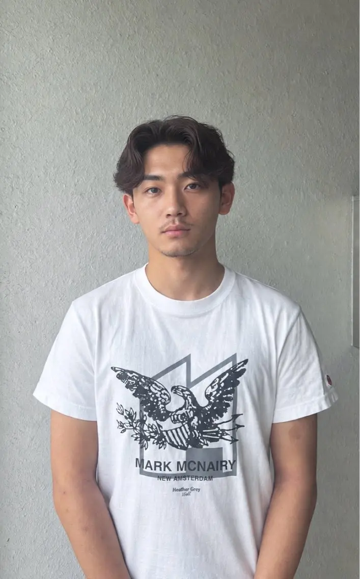 メンズ センターパート 綱川 琉生のヘアスタイル