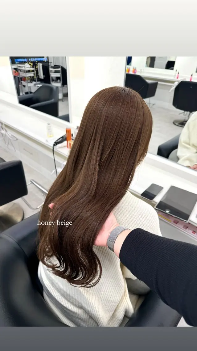 【ブリーチなしで明るく✨ブリーチなしwカラー】ブリーチなしで明るい髪に👱🏻‍♀️♡の写真