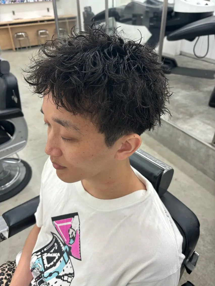 パーマ メンズ カット パーマ トリートメント 土岐/メンズ専門 パーマ特化美容師🌀のヘアスタイル