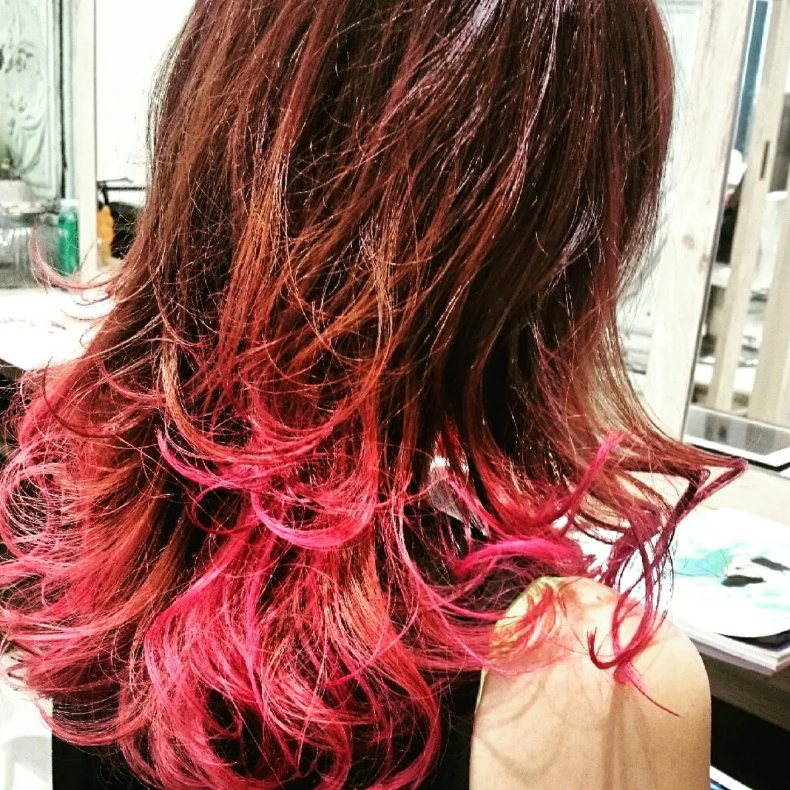 ミディアム セミロング ロング カラー パーマ 🌸銀座一丁目/美髪 矯正🌸山田 隆介のヘアスタイル