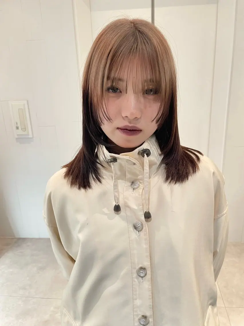 ミディアム カラー レイヤーカット カット ヘアカラー トリートメント パーマ/パーマ落とし 【Kouta】のヘアスタイル