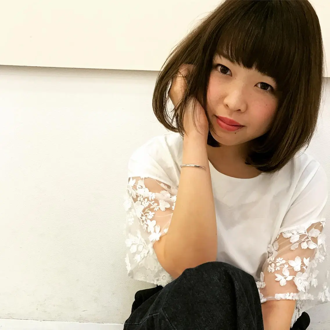 ミディアム カラー ボブ トータルビューティー K:R鶴川のヘアスタイル