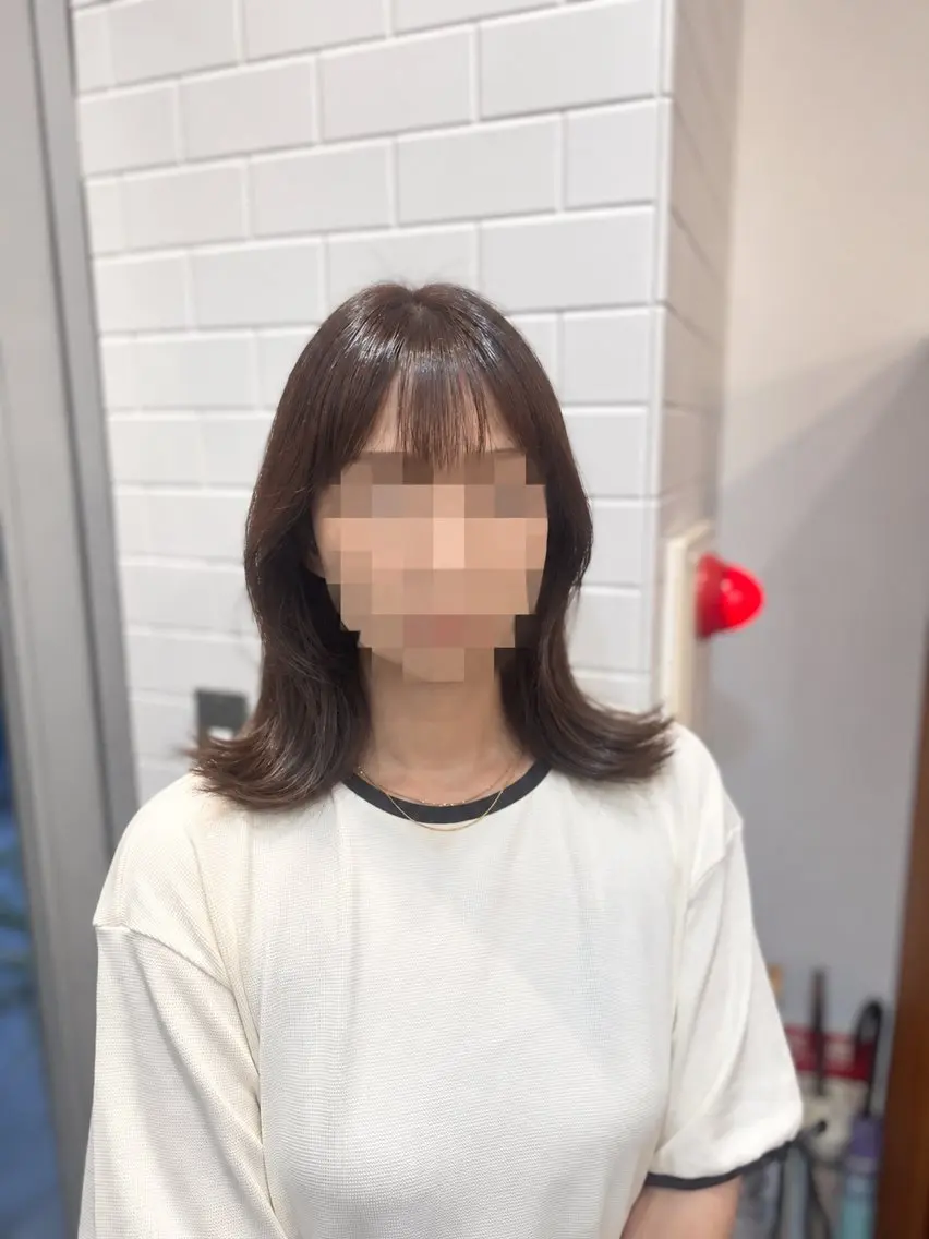 ミディアム くびれヘア ヘアカラー 艶感カラー🌸 Karinのヘアスタイル