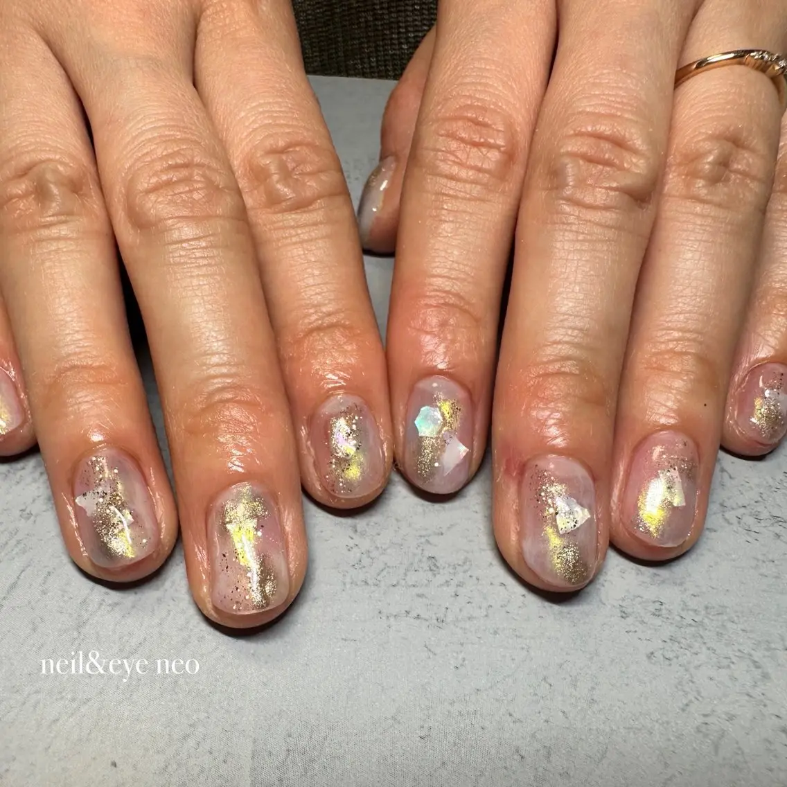 ネイル ゴールド 持ち込み ニュアンスネイル nail_Neo. Maiのネイルデザイン