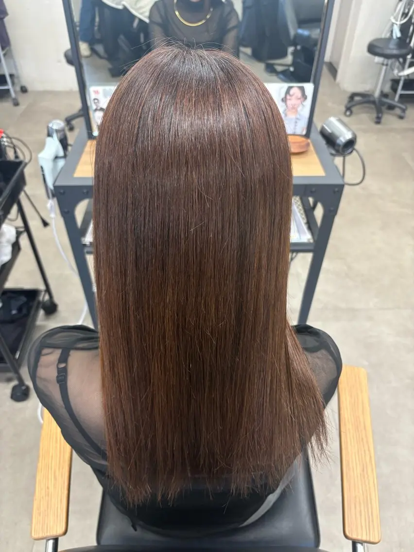 ロング カラー ベージュカラー ヘアカラー 寺岡 美結希のヘアスタイル