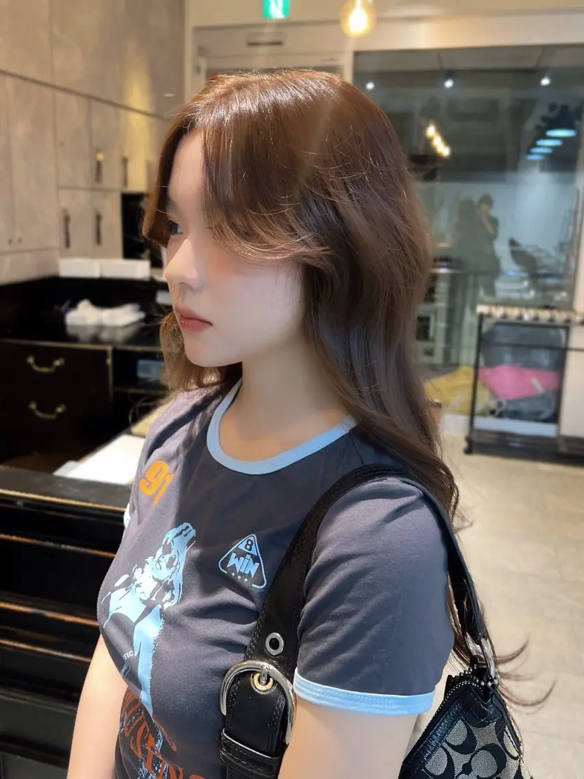 ロング カラー ヘアアレンジ ヘアカラー トリートメント ヘアセット 🎀ハイトーン・艶 カラー HANA🎀のヘアスタイル