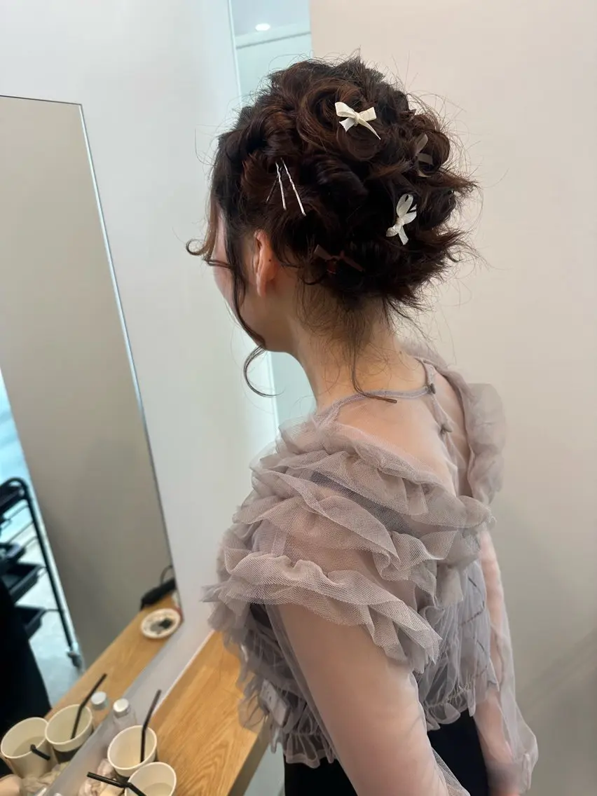 ミディアム ヘアアレンジ ヘアセット レイヤー/ヘアセット 💐nao.のヘアスタイル