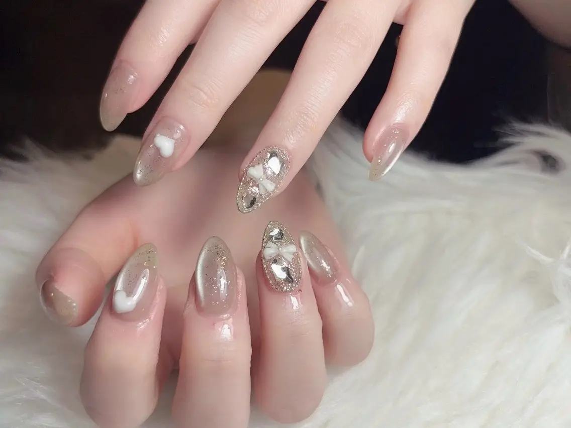 ミディアム 韓国風ヘア HEAVEN Nail 池袋のネイルデザイン