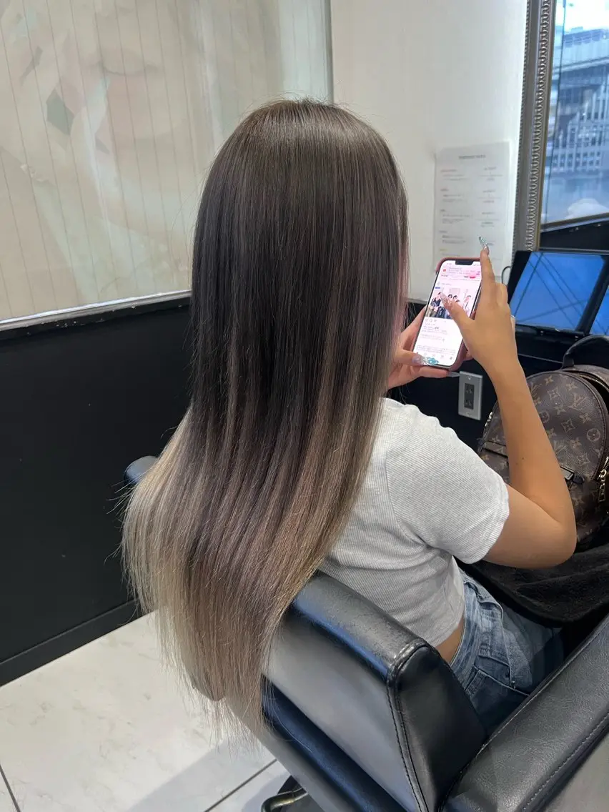 ロング カラー プルエクステ グラデーションカラー ツートーンカラー エクステ トリートメント ヘアカラー トリートメント エクステ YUDU🍊 germe/ジェルムのヘアスタイル