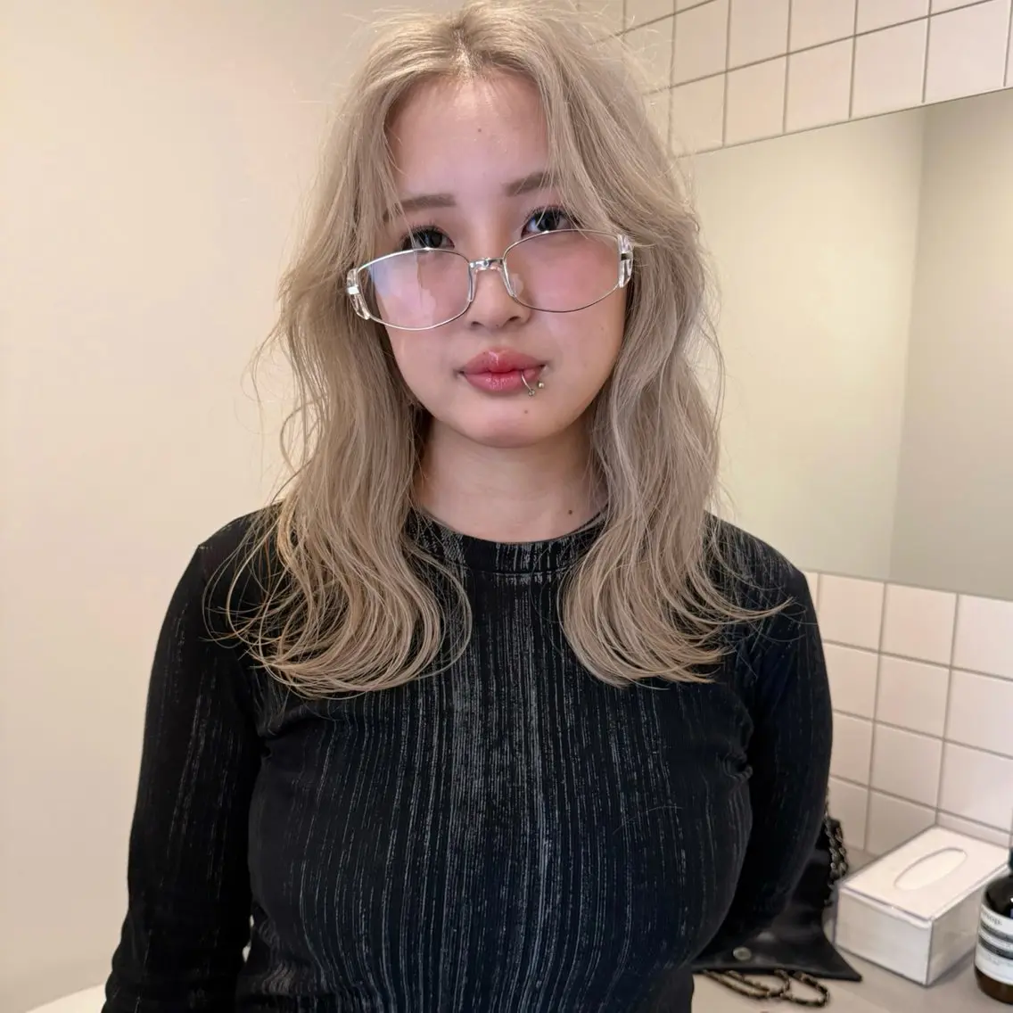 ミディアム ヘアカラー トリートメント 舟橋耀/ブリーチカラ ー/レイヤーカットのヘアスタイル