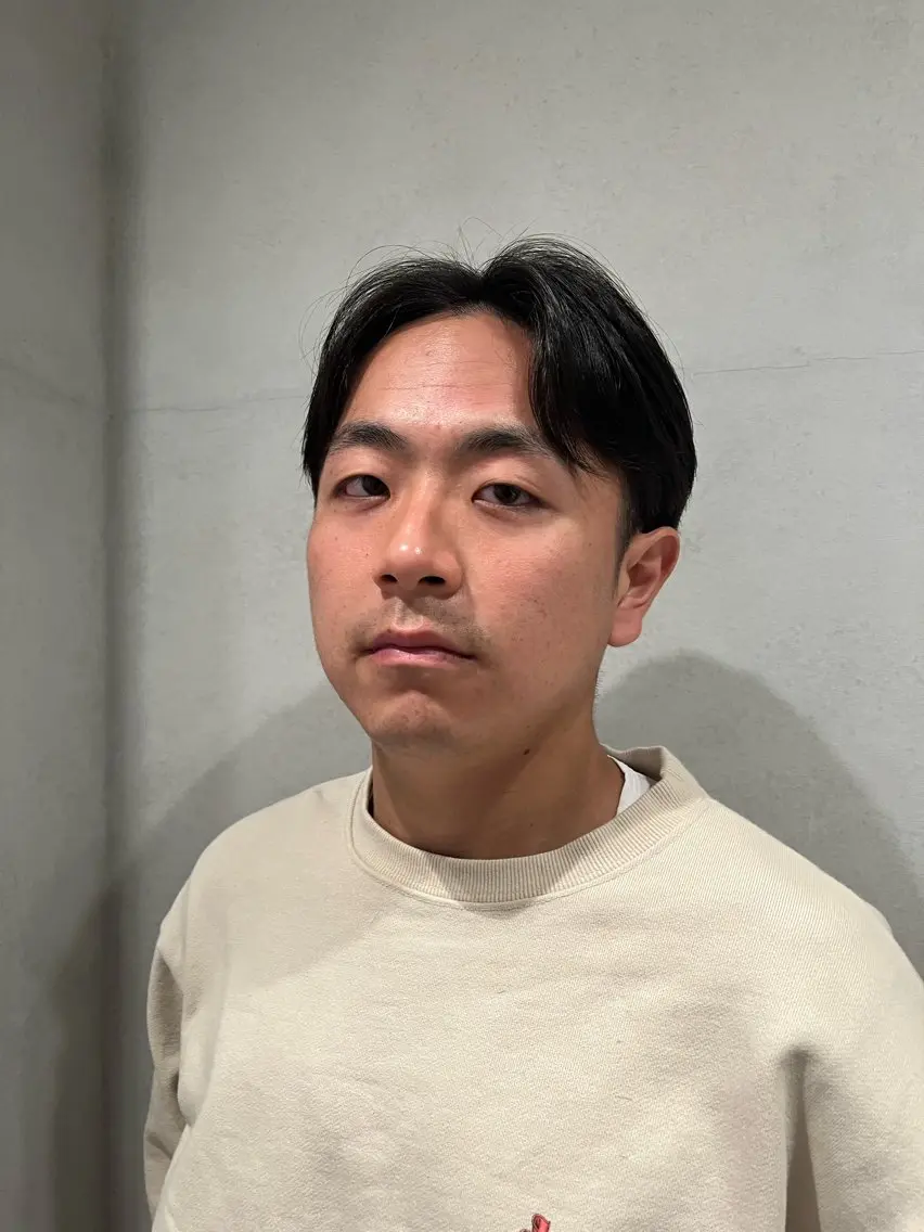 ショート メンズ センターパート マッシュ メンズパーマ 刈り上げ 波巻きパーマ カット 🌿‬ナチュラル/パ ーマヘア/蒼真🍃のヘアスタイル