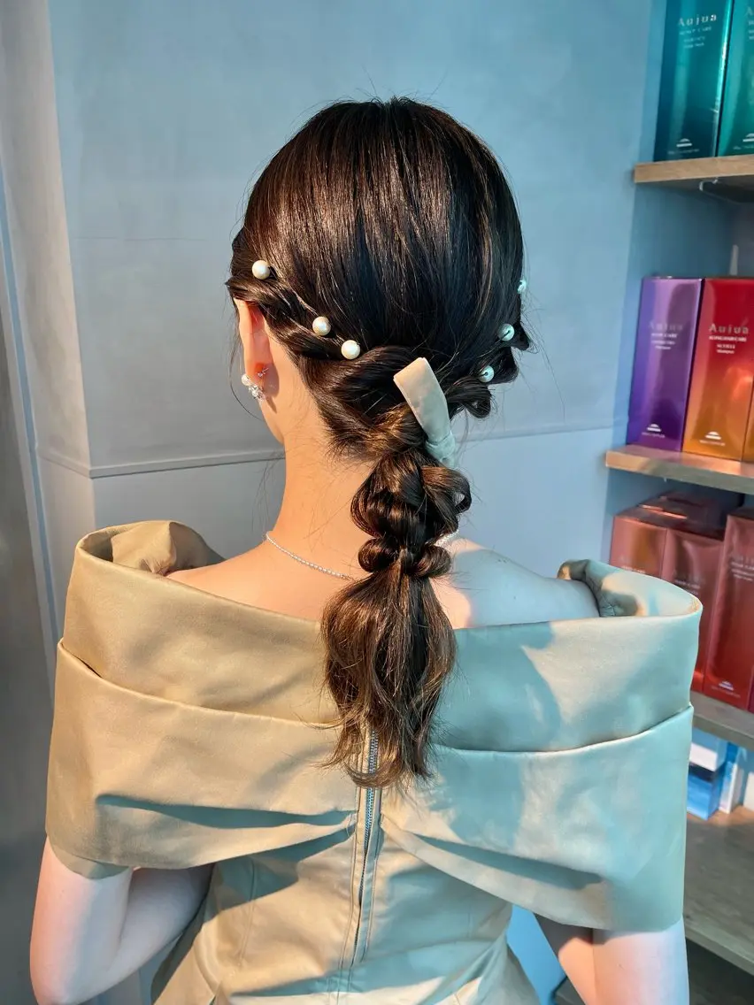 ヘアアレンジ ヘアセット 透明感カラー💎￤ アレンジ￤Rimiのヘアスタイル