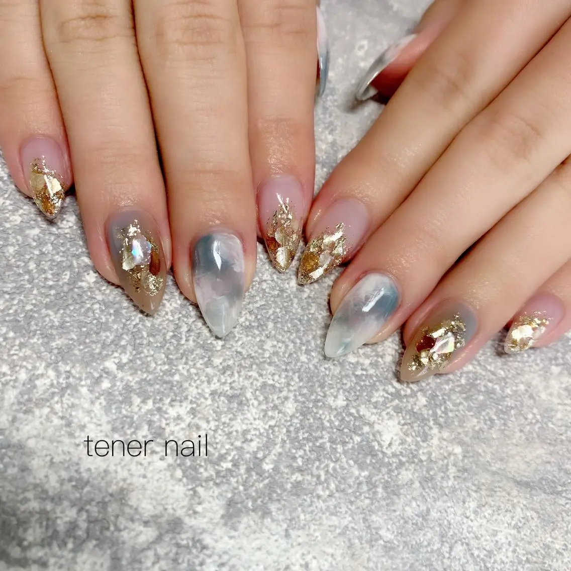 ネイル キラキラネイル ニュアンスネイル テネルネイル tener nailのネイルデザイン