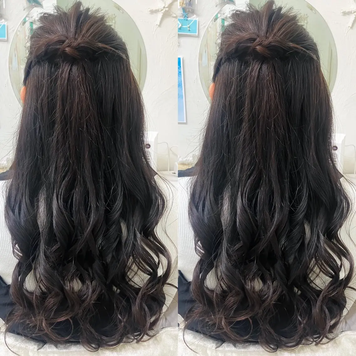 ロング ヘアアレンジ ハーフアップ 似合わせヘア🪄 可愛くて安い♡ここあのヘアスタイル